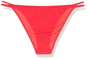 calvin klein women's sheer marquisette high leg tanga, orange odyssey, medium