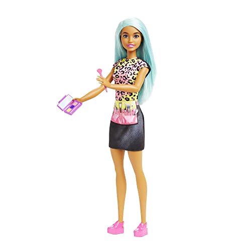 Barbie Makeup Artist Fashion Doll with Teal Hair & Art Accessories Including Palette & Brush