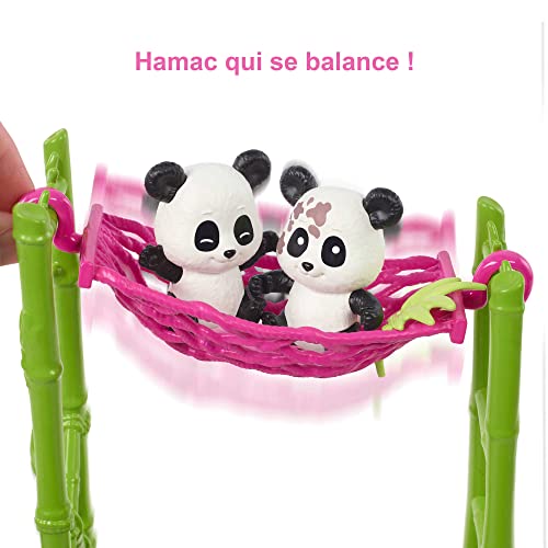 Barbie Careers Doll & Playset, Baby Panda Care and Rescue with Vet Doll, 2 Color-Change Pandas & 20+ Accessories