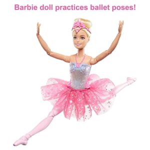 Barbie Dreamtopia Doll, Twinkle Lights Posable Ballerina with 5 Light-Up Shows, Sparkly Pink Tutu, Blonde Hair & Tiara