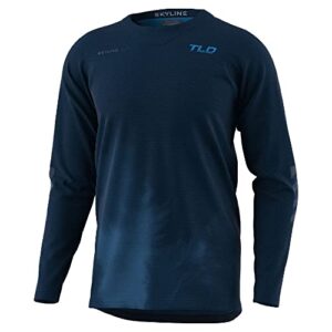 troy lee designs cycling mtb bicycle mountain bike jersey shirt for men, skyline air ls (dark slate blue, md)