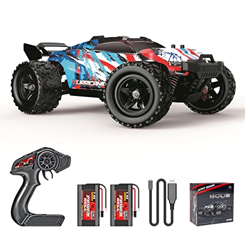 PHOUPHO Remote Control Car 1:18 Scale 45Km/h, 4WD RC, Drift Off-Road Upgraded Brush Motor with Two Rechargeable Batteries, Hobbyist Grade for Adults, Toy Gift Kids and, Blue