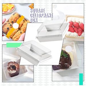 Cmkura 50 Pack 5" White Square Disposable Paper Charcuterie Boxes Food Containers Bakery Boxes for Cake, Cookies, Sandwich