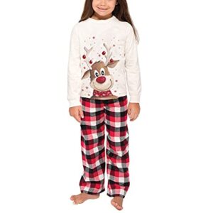 LWXQWDS Family Christmas Pajamas Matching Sets Xmas Matching Pjs for Adults Kids Holiday Home Xmas Family Sleepwear Set (A 01, Kid, 10 Years)