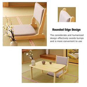 GGCG Tatami Chair Accent Furniture,Foldable Meditation Floor Chair, Living Room Chair Floor Seat, Portable Japanese Legless Chair,Lazy Sofa for Bay Window Meditation Reading,Balny Chair with Cushion