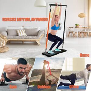 Push Up Board, Pushup Fitness Home Gym Workout Equipment, Multi-Functional 20 in 1 Workout Stands with Resistance Bands,Pilates Bar,Strength Training Equipment, Push Up Stands Handles for Perfect Pushups, Full Body Home Fitness Training for Men Women