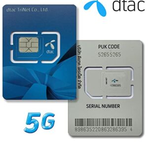 DTAC Local SIM for Thailand 30 GB at Max Speed | Prepaid