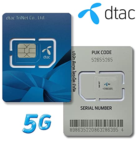DTAC Local SIM for Thailand 30 GB at Max Speed | Prepaid