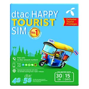 DTAC Local SIM for Thailand 30 GB at Max Speed | Prepaid