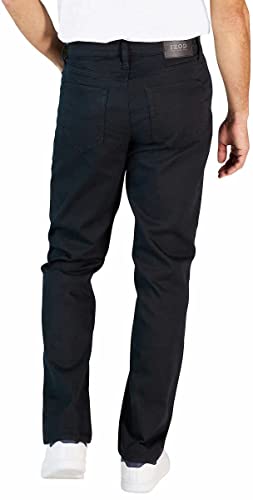 IZOD Mens Mid-Weight Comfort Stretch Knit Denim 5 Pocket Pant (as1, Waist_Inseam, Numeric_34, Numeric_34, Regular, Regular, Black, 34W x 34L)