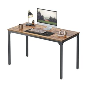 cubicubi computer desk, 40 inch home office writing study desks, small pc table, modern simple style for space-saving, rustic brown
