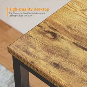 CubiCubi Computer Desk, 40 inch Home Office Writing Study Desks, Small PC Table, Modern Simple Style for Space-Saving, Rustic Brown