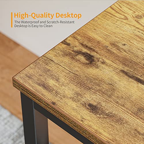 CubiCubi Computer Desk, 32 inch Home Office Writing Study Desks, Small PC Table, Modern Simple Style for Space-Saving, Rustic Brown