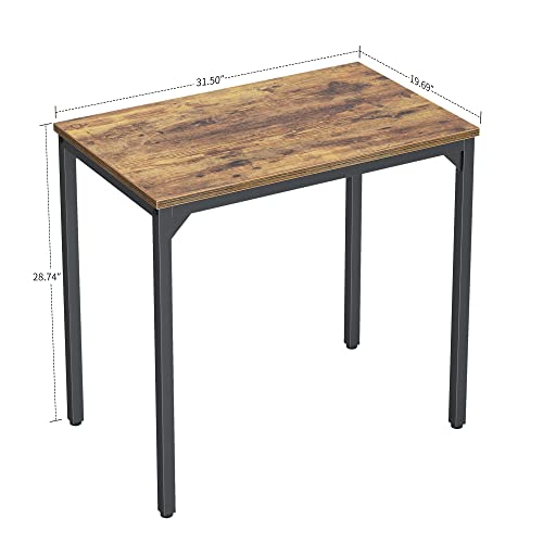 CubiCubi Computer Desk, 32 inch Home Office Writing Study Desks, Small PC Table, Modern Simple Style for Space-Saving, Rustic Brown