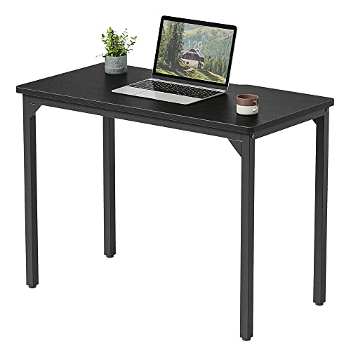 CubiCubi Computer Desk, 32 inch Home Office Writing Study Desks with Arc Corner, Small PC Table with Cable Hole, Black