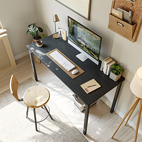 CubiCubi Computer Desk, 32 inch Home Office Writing Study Desks with Arc Corner, Small PC Table with Cable Hole, Black