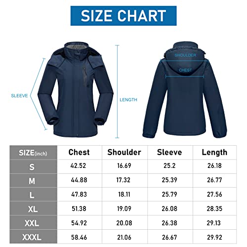 GOLDEN CAMEL Women's Winter Jacket Windproof Ski Snow Jacket Waterproof Thicken Parka Rain Jacket Warm Puffer Coat