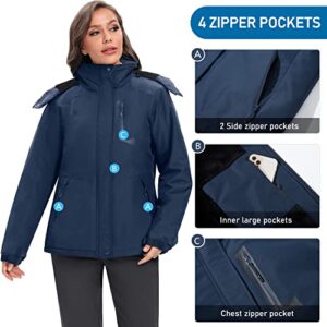 GOLDEN CAMEL Women's Winter Jacket Windproof Ski Snow Jacket Waterproof Thicken Parka Rain Jacket Warm Puffer Coat