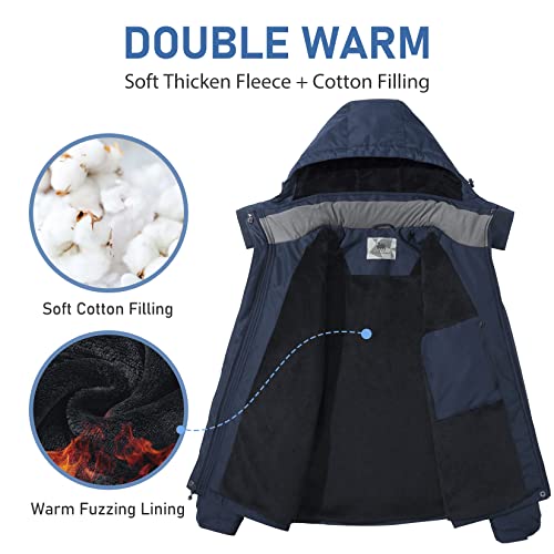 GOLDEN CAMEL Women's Winter Jacket Windproof Ski Snow Jacket Waterproof Thicken Parka Rain Jacket Warm Puffer Coat