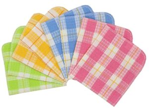 mia'sdream cotton rags terry dish cloths dish rags for cleaning, absorbent cleaning rags lint free cleaning cloths pack of 8, 13inch x 13inch multi colors