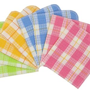 Mia'sDream Cotton Rags Terry Dish Cloths Dish Rags for Cleaning, Absorbent Cleaning Rags Lint Free Cleaning Cloths Pack of 8, 13inch x 13inch Multi Colors