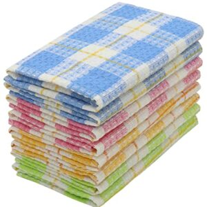 Mia'sDream Cotton Rags Terry Dish Cloths Dish Rags for Cleaning, Absorbent Cleaning Rags Lint Free Cleaning Cloths Pack of 8, 13inch x 13inch Multi Colors