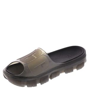 ugg women's jella clear slide sandal, black, 7