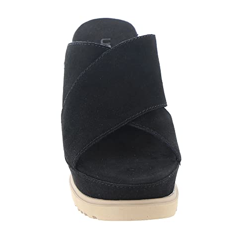 UGG Women's Abbot Slide Wedge Sandal, Black, 9