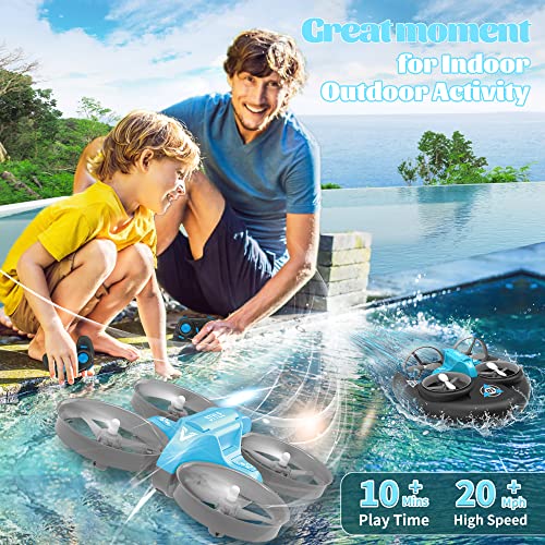 Toys for 5-10 Year Old Boys, 20+ MPH Fast RC Boat Pool Toys for Kids 8-12, 3 in 1 Remote Control Car for Boys, Waterproof RC Monster Truck RC Drone, Sea Land Air Outdoor Toys, Birthday Gifts for Boys