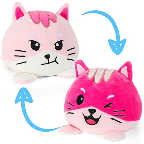 Reversible Cat Plushie Cute Stuffed Animals Flip Baby Super Soft Plush Toy Show Your Happy Sad Mad Angry Mood Without Saying a Word