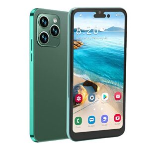 zunate i14pro max 4g smartphone, 6.1in hd screen phone for android 11 with navigation system, dual sim 4gb ram 64gb rom 8mp 16mp 4000mah battery unlocked mobile phone for senior(dark green)