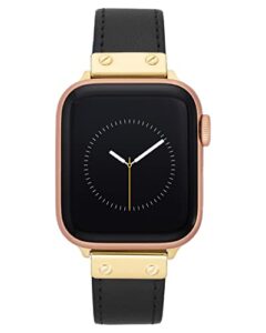 anne klein leather fashion band for apple watch secure, adjustable, apple watch band replacement, fits most wrists