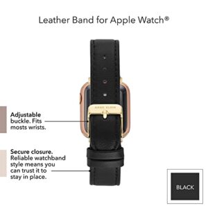 Anne Klein Leather Fashion Band for Apple Watch Secure, Adjustable, Apple Watch Band Replacement, Fits Most Wrists
