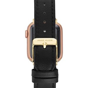 Anne Klein Leather Fashion Band for Apple Watch Secure, Adjustable, Apple Watch Band Replacement, Fits Most Wrists