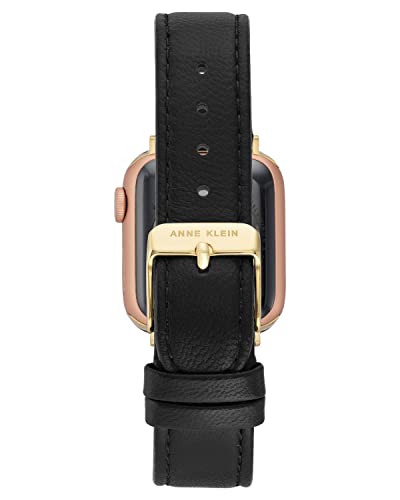 Anne Klein Leather Fashion Band for Apple Watch Secure, Adjustable, Apple Watch Band Replacement, Fits Most Wrists