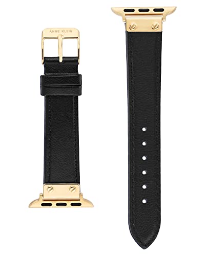 Anne Klein Leather Fashion Band for Apple Watch Secure, Adjustable, Apple Watch Band Replacement, Fits Most Wrists