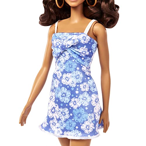 Barbie Loves the Ocean Doll, Brunette with Blue Sundress and Accessories, Doll and Clothes Made From Recycled Plastics