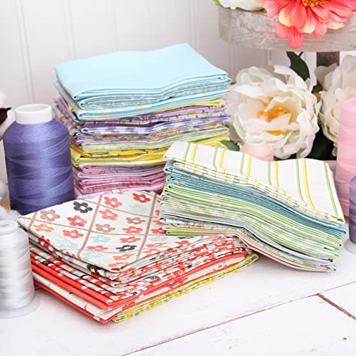 3 Yard Cut Threadart Premium Cotton Quilting Fabric - Blue Floral 4-44" Width - 100% Cotton - Quilting, Sewing, Crafts