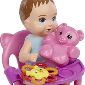 Barbie Skipper Babysitters Inc Baby Small Doll & Accessories, First Tooth Playset with Appearing & Disappearing Tooth