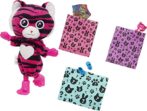 Barbie Cutie Reveal Chelsea Small Doll, Jungle Series Tiger Plush Costume, 7 Surprises Including Mini Pet & Color Change