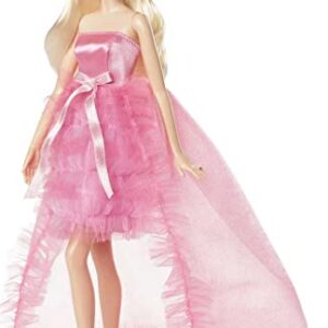 Barbie Birthday Wishes Doll with Blonde Hair and Pink Satin and Tulle Dress, Special Occasion Gifts and Collectibles