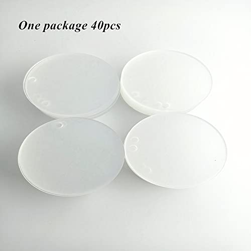 Acrylic Clear Circle 40pcs Diameter 3 inch (7.62cm) Plexiglas Acrylic Disc Ornament Blank with Hole for Painting, Signs, Keychain and Craft DIY Projects