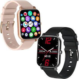 mvefoit two watches - 1.7'' phone smart watch answer/make calls, fitness watch with ai control call/text, android smart watch for iphone compatible, full touch smartwatch for women men