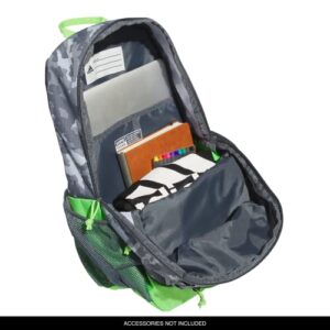 adidas Creator 2 Backpack, Essential Camo Grey/Lucid Lime Green/Onix Grey, One Size