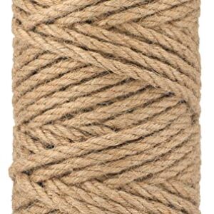 joycraft 6MM Jute Rope,164Feet Strong and Heavy Duty Jute Twine, Brown Decoration Hemp Twine String for Artworks, Gardening, Bundling, Camping, Decorating, and DIY Crafting (50M/164Ft * 6MM)