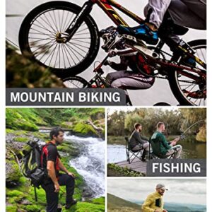 BALEAF Men's Mountain Bike Pants MTB Cycling Pants Hiking Running Gear Bicycle Biking Water Resistant Lightweight Outdoor Black 2XL