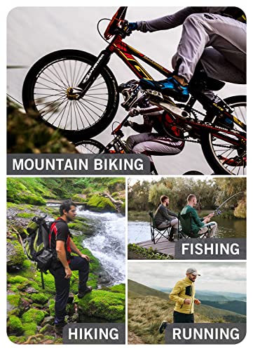 BALEAF Men's Mountain Bike Pants MTB Cycling Pants Hiking Running Gear Bicycle Biking Water Resistant Lightweight Outdoor Black 2XL