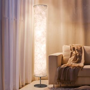 torchlet led standing lamp with remote control, adjustable color temperature and brightness, modern floor lamp with fabric shade for bedroom, living room