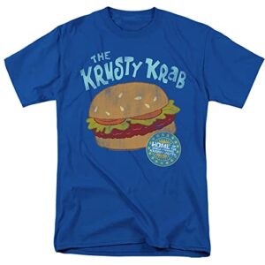 Popfunk Spongebob Krusty Krab Unisex Adult T Shirt (Medium) Royal Blue