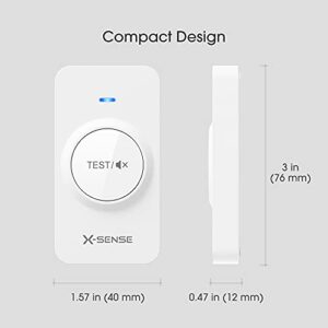 X-Sense Wireless Interconnected Combination Smoke and CO Alarms SC07-W (3-Pack) and Remote Control